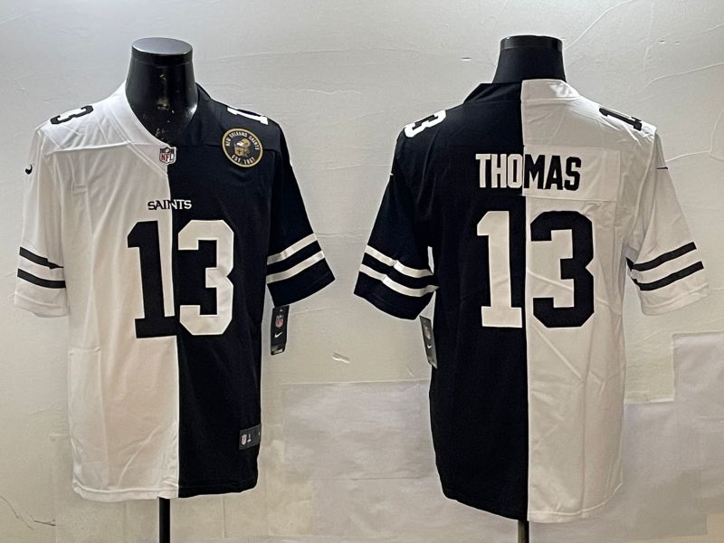Men New Orleans Saints #13 Thomas White Black Fashion 2025 Nike Limited NFL Jersey style 5->boston celtics->NBA Jersey